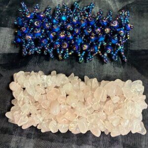 Blue Beaded and pink stone Bracelets